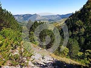 View of Trascaului mountains from Cheile Plaiului