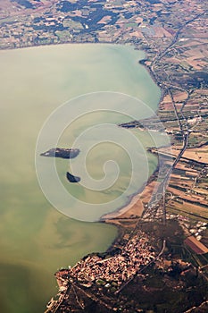 View of Trasimeno Lake (Italy)