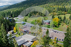 View from Treetop trail to Hoffmanovy boudy Landscape photo