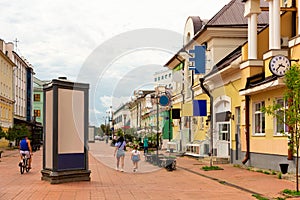 View of the Trekhsvyatskaya Street in the city of Tver
