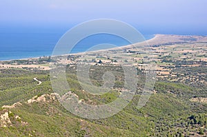 View from Trenches at Chunuk Bair, Gallipoli, Turkey L-R 3/3 photo