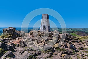 A view of the triangulation point of the Roaches escarpment, Staffordshire, UK