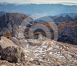 View from Triglav mountain summit, Slovenia