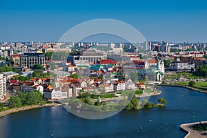 View on a Trinity suburb - old historic centre, and Minsk photo