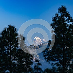 A view of the Trisul mountain peak on