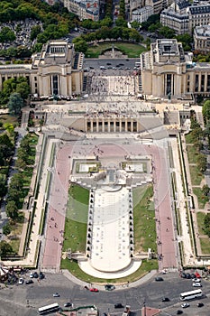 View of Trocadero and the Palais de Chaillot in central Paris photo
