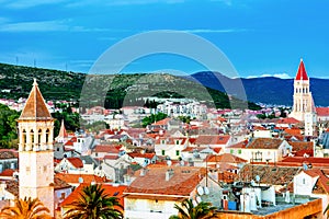 View of Trogir old town in the evening