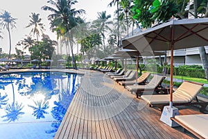 View of tropical resort in south of Thailand