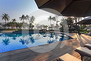 View of tropical resort in south of Thailand