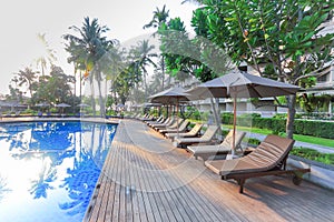 View of tropical resort in south of Thailand