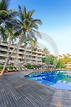 View of tropical resort in south of Thailand