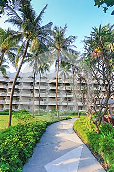 View of tropical resort in south of Thailand