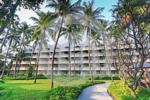 View of tropical resort in south of Thailand