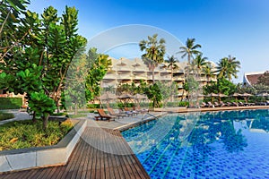 View of tropical resort in south of Thailand