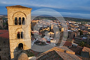 View of Trujillo (Spain) from a castle