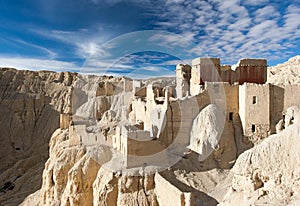 A view of Tsaparang fortress, Guge Kingdom, Tibet, China.