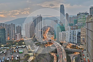 a view of Tsuen Wan highway hk