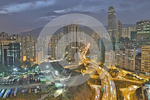 a view of Tsuen Wan highway hk