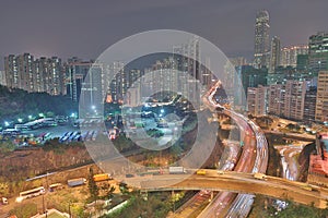 a view of Tsuen Wan highway hk