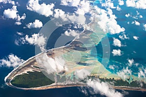 View of Tuamotu Atoll, French Polynesia