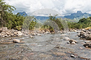 View of Tugela River with the Amphitheatre in the back