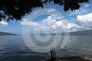 View from Tuk-Tuk to Lake Toba