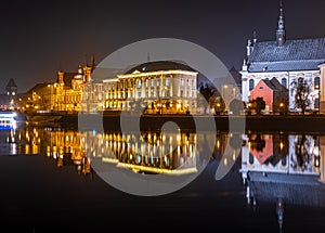 View of Tumski island in Wroclaw in the night, Poland