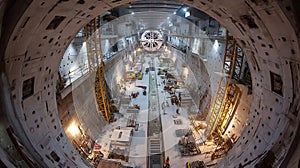 Tunnel boring machine construction site engineering project underground infrastructure development