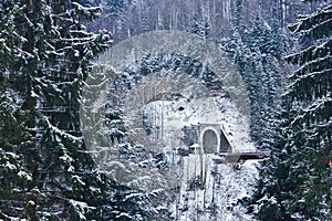 View of tunnel in Yaremche