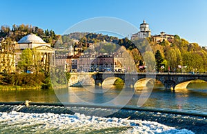 View of Turin over the Po River