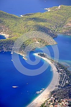 The view of Turkey Oludeniz beach