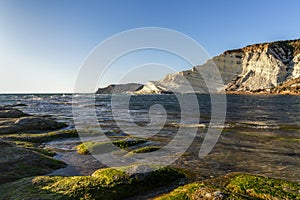 view of the Turkish Steops on the southern coast of Sicily