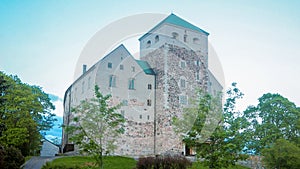 View at turku castle in the evening