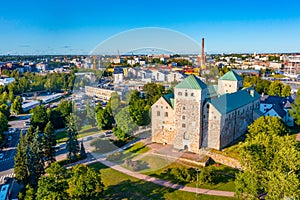 View of Turku castle in Finland