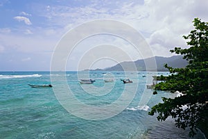 View of turquoise Caribbean water on the Capurgana coast photo