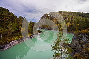 View of the turquoise river