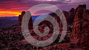 View of Turret Arch from the North Window in Arches National Par