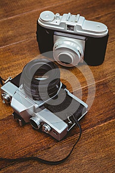 View of two old cameras