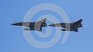 Two French Mirage 2000 patrol