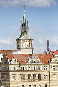 View of the Tyn Church in Prague