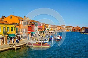 view of typical buildings of murano island near venice...IMAGE
