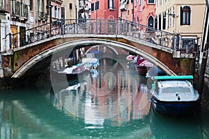 View on a typical canal in Venice