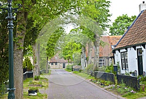 View of typical historic street in Ameland photo