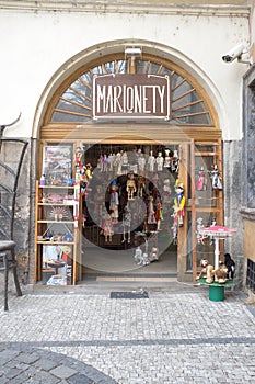 Puppet shop in Prague