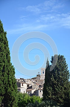 View of the typical south east of france old stone village of Saint Paul de Vence, France