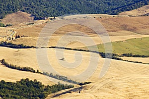 View of typical Tuscany landscape in summer