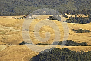 View of typical Tuscany landscape in summer