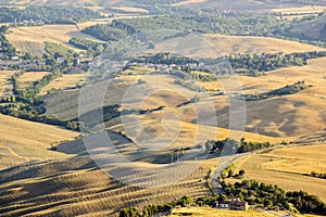 View of typical Tuscany landscape in summer, Italy