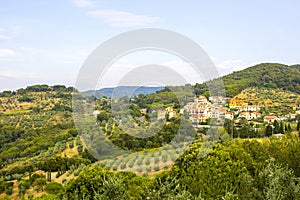 View of typical Tuscany landscape in summer, Italy