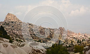View of Uchisar. Nevsehir province. Cappadocia. Turkey